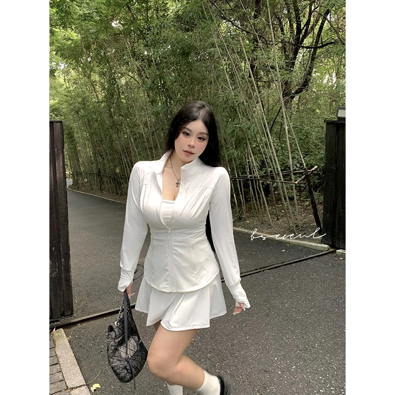黑泽玄七微胖mm2023夏季新款显瘦遮肉套装防晒外套女 98233B6366