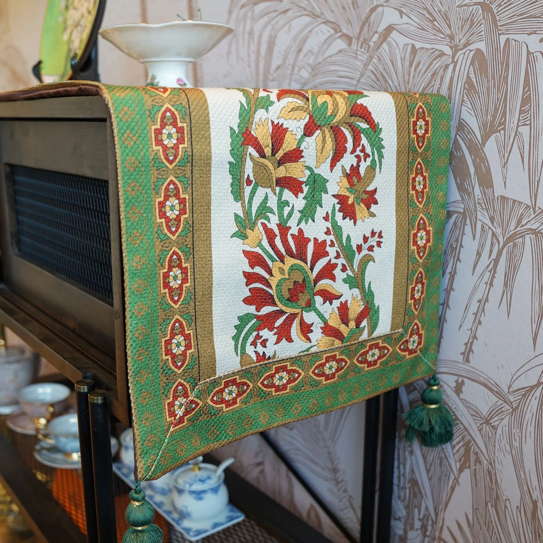 【铂尼拓】美式轻奢桌旗餐桌斗柜茶几布高级感田园风餐桌布长条装饰