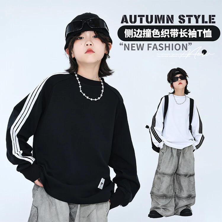 [120-170]中大童男童美式复古卫衣潮酷新款百搭炸街街