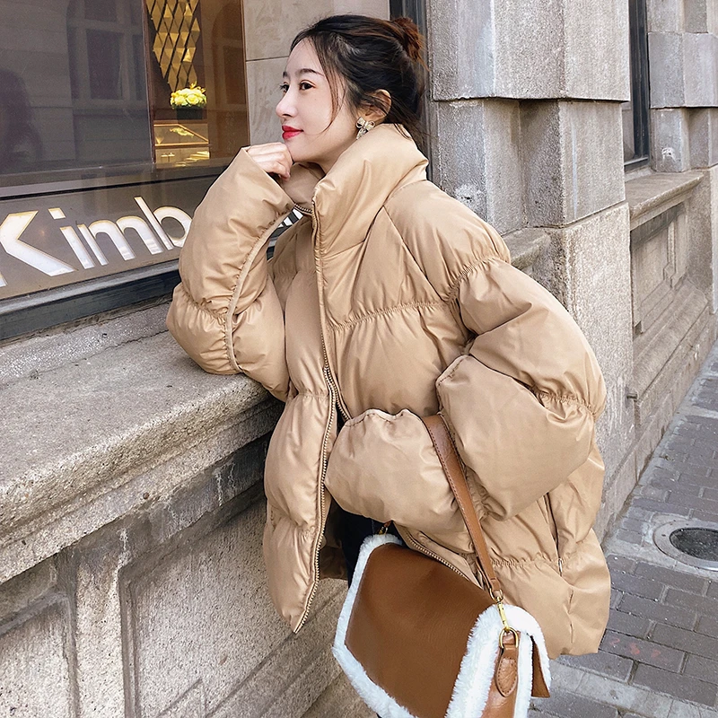 TIANXIAOER/甜小二羽绒服短款女冬季轻薄白鸭绒宽松小个子面包服