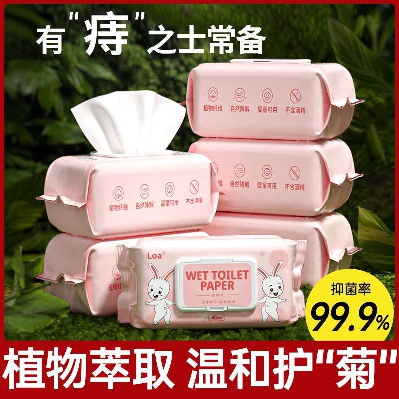 【升级款】兰家湿厕纸加厚实惠装湿纸巾女性孕妇婴童专用温和擦屁屁