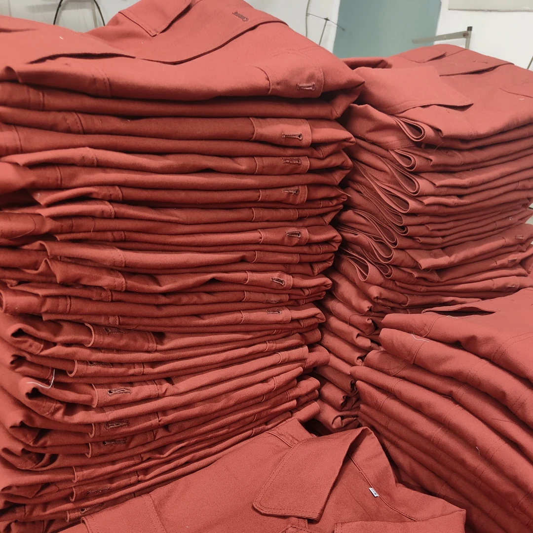 棉长袖工作服夏季上衣耐磨柔软红色加厚网红纯色