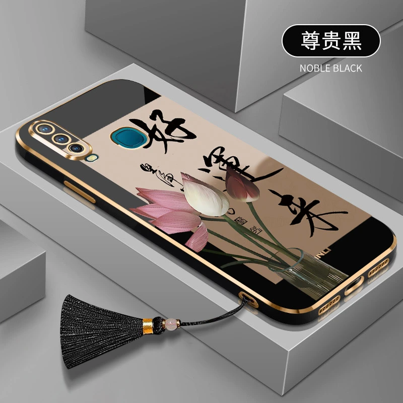 适用vivoy3手机壳V1901A新年好运来电镀防摔硅胶保护套全包中国风