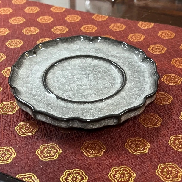 1184中号荷花冰裂壶承陶瓷