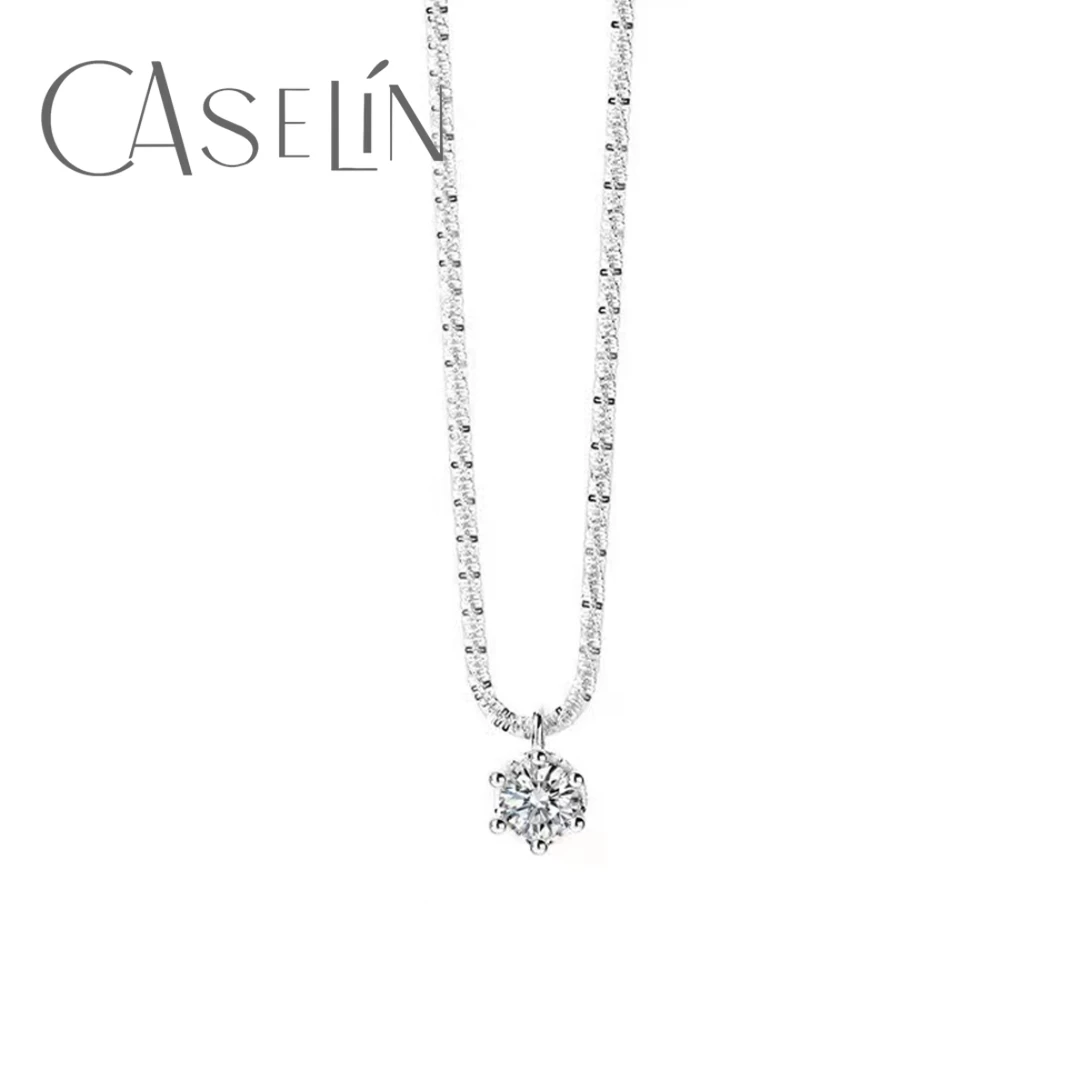 KS坠链均925银莫桑石 气质轻奢时尚百搭精致优雅莫桑钻项链~5580