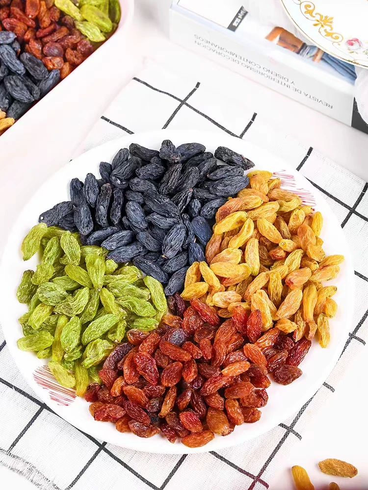 多彩葡萄干无核无籽多色混装休闲追刷零食500克2袋