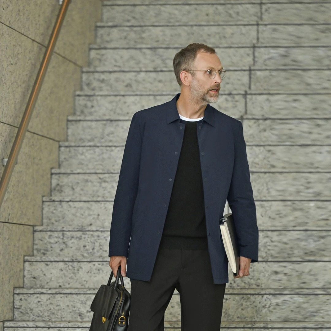 TWO PALMS 90白鹅绒 防风防水三合一可拆卸内胆羽绒服外套风衣男