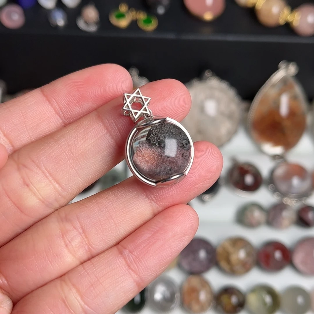 【闪购商品】水晶吊坠(赠链)银S925镶嵌洞***圈