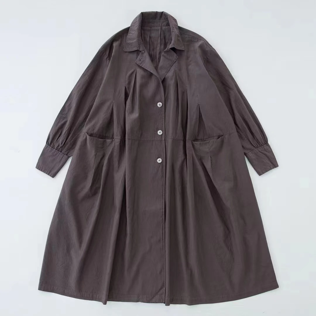 衣介分享-《垒土》桑蚕丝绵轻薄风衣808