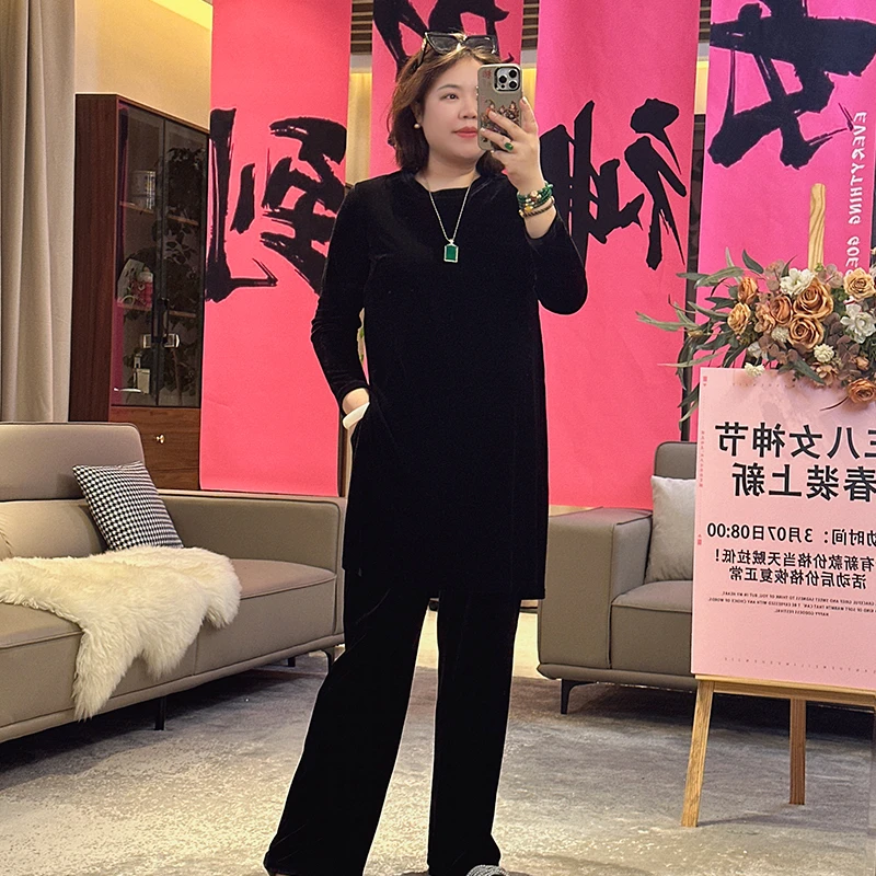 录途大码女装2024新款23729中上款上衣