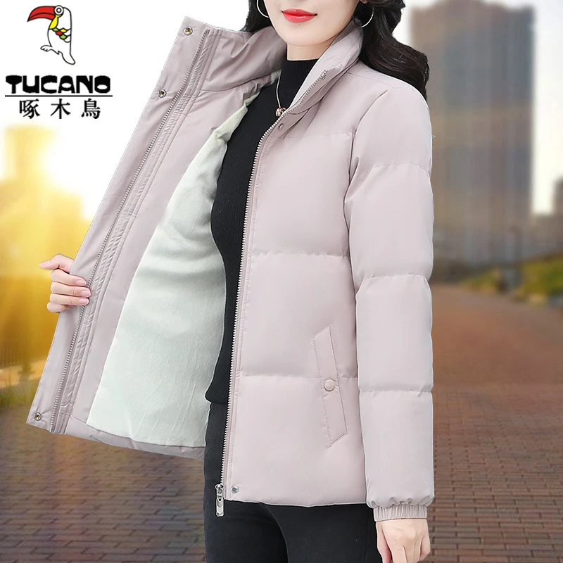 【官方】啄木鸟冬季棉衣2024新款棉袄外套女加厚保暖妈妈装棉服上衣