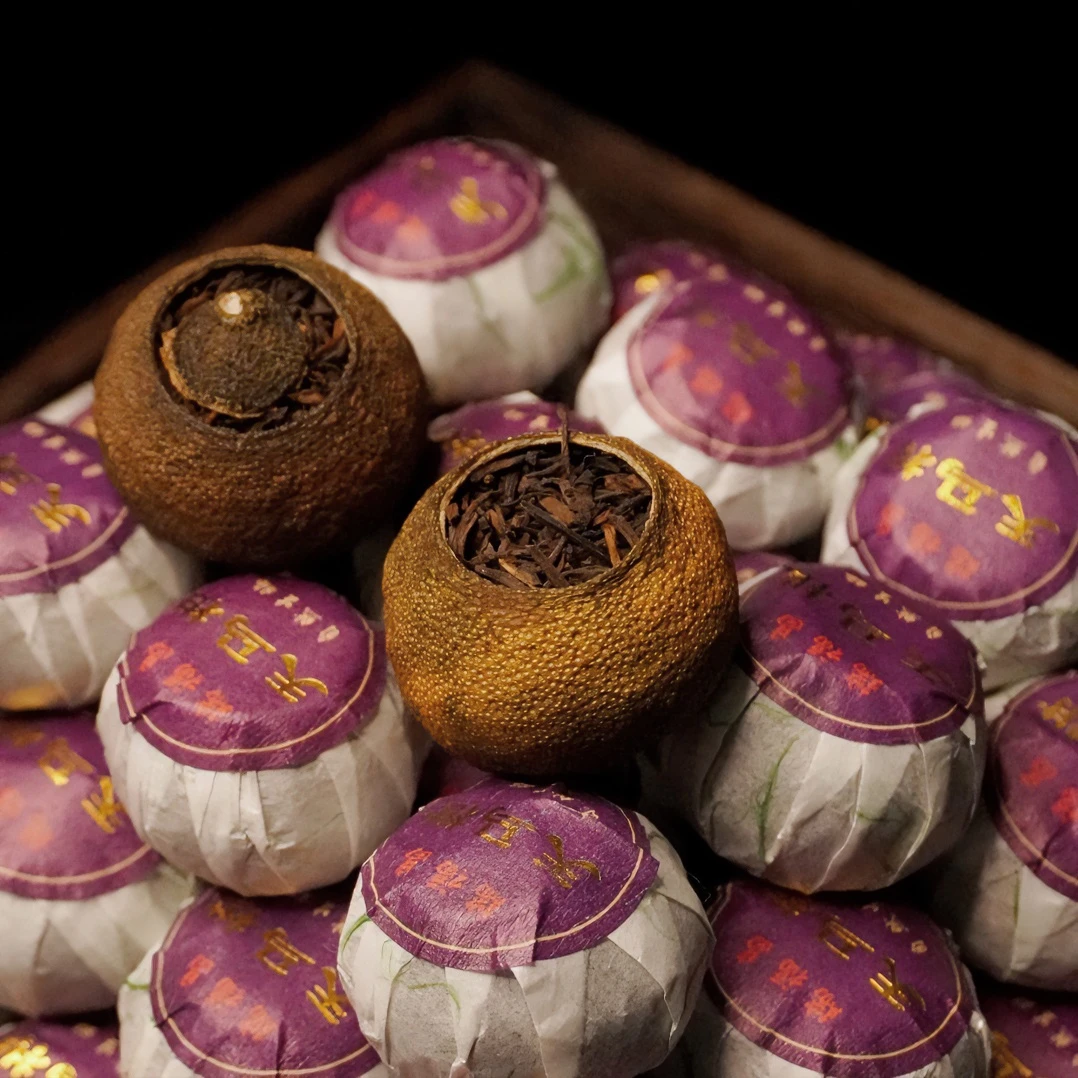 新会天马柑  小青柑  陈皮普洱熟茶（老树柑 ）柑香浓郁 免费试喝