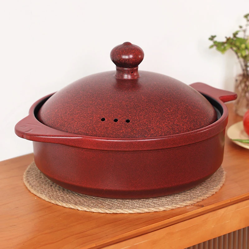 中式陶瓷高端砂锅家用耐高温干烧不裂加大容量炖锅煲汤火锅沙锅煲