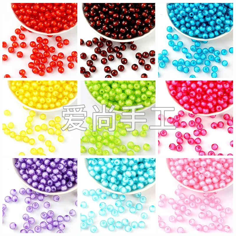 8mm切面珠手工diy制作材料花束配件