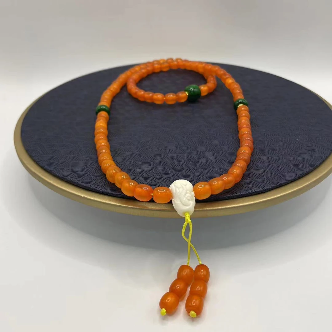 4号D5甲甲黄色8mm项链