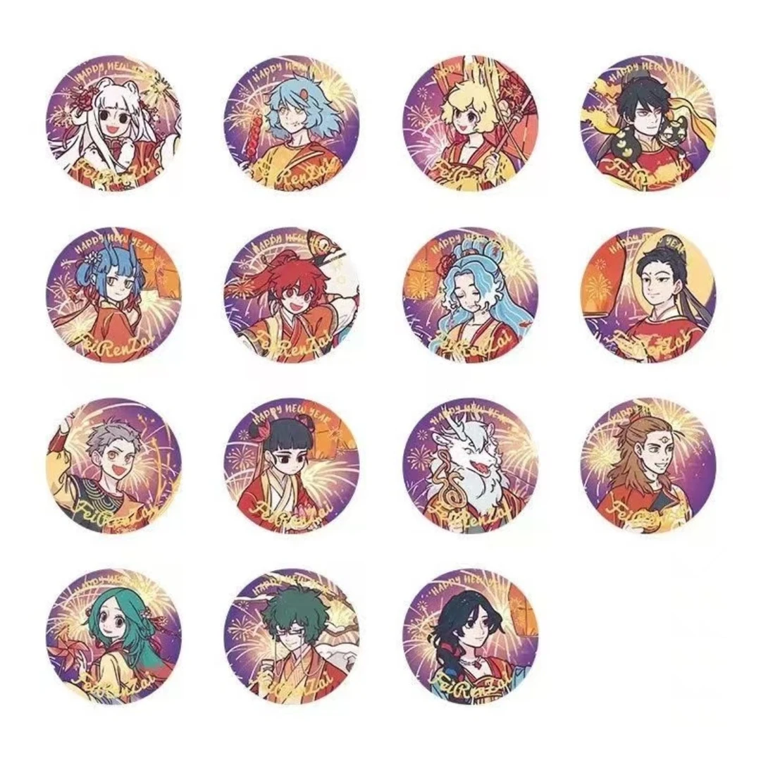 非人哉烟花岁月系列马口铁徽章盲盒