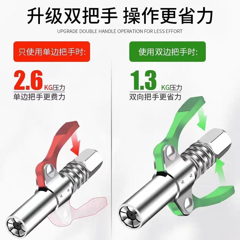 黄油嘴双柄锁钳式高压自锁注油嘴修车专用工具修车