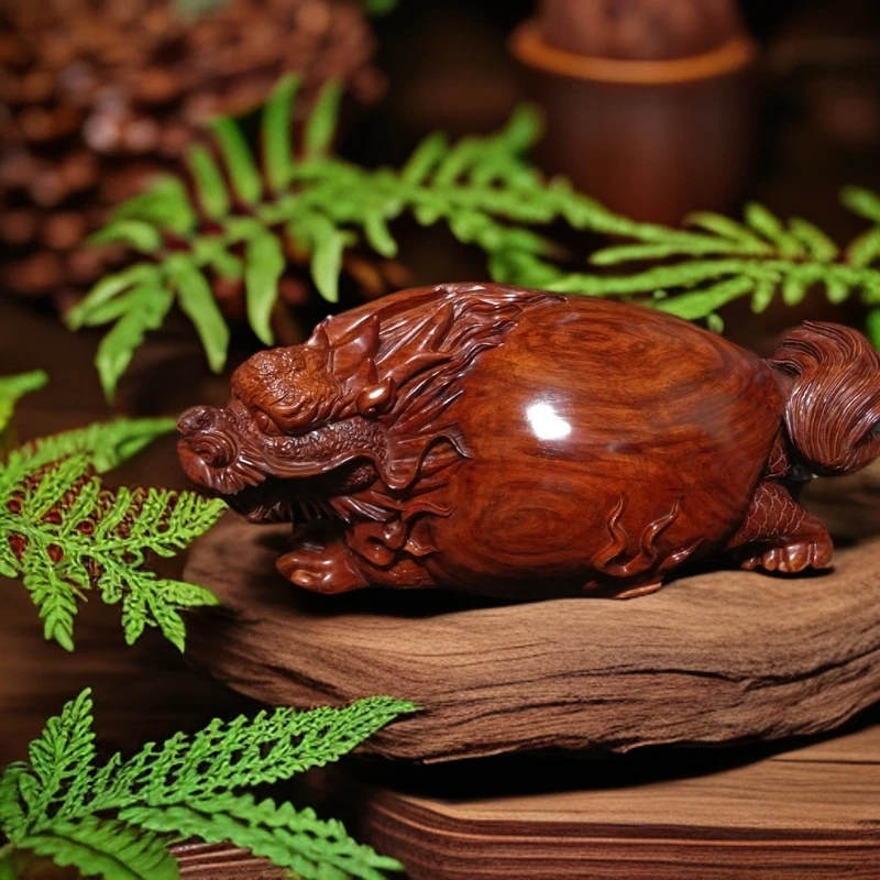 海南黄花梨巨型紫油梨野生料龙龟成品尺寸35-19-15成品5.33斤