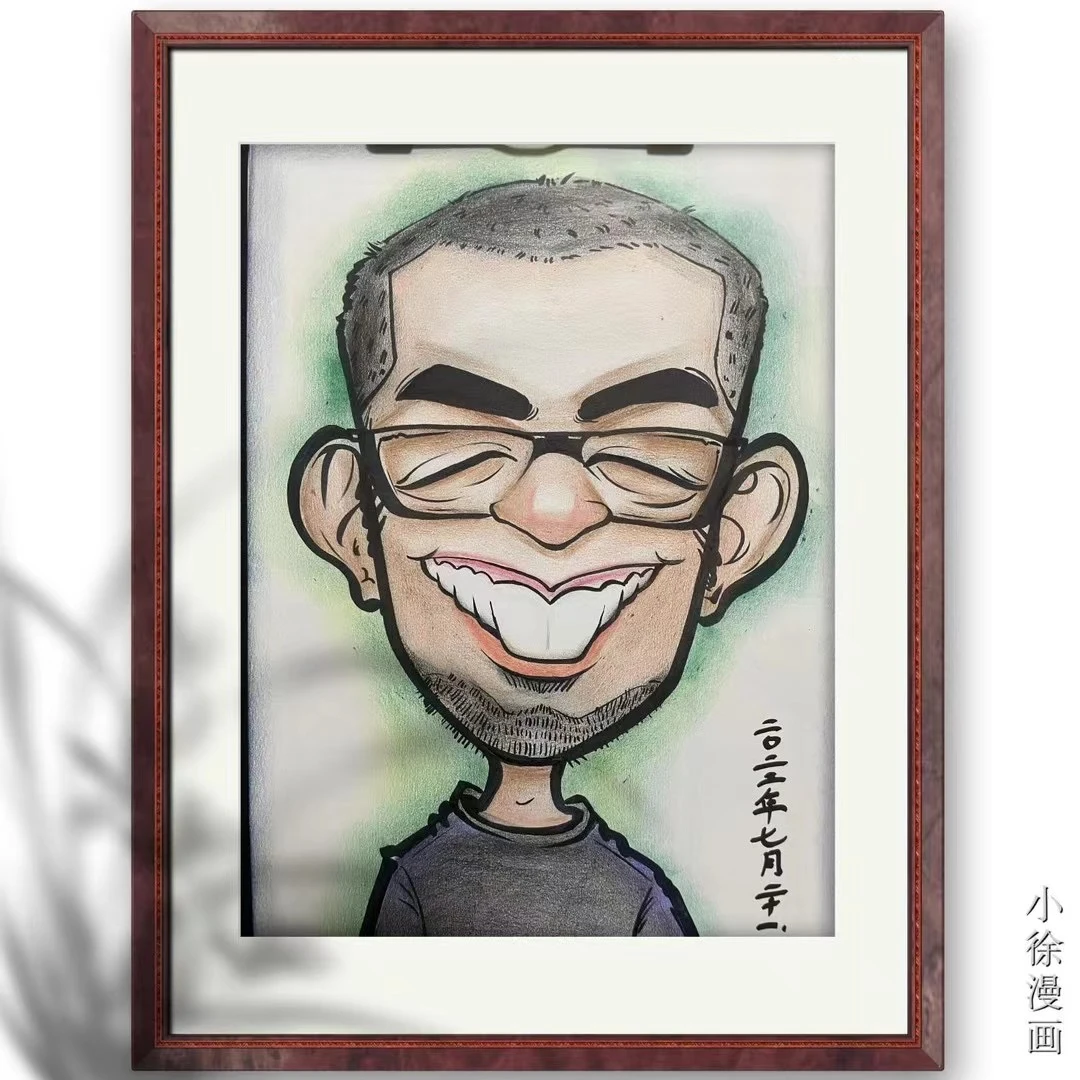DIY定制画装饰画数字油画定制星蝶情侣卡通真人照片转手绘画礼物