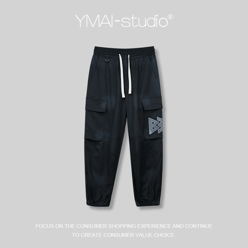 #F0605新款休闲时尚工装裤百搭潮流多口袋束脚长裤休闲裤子