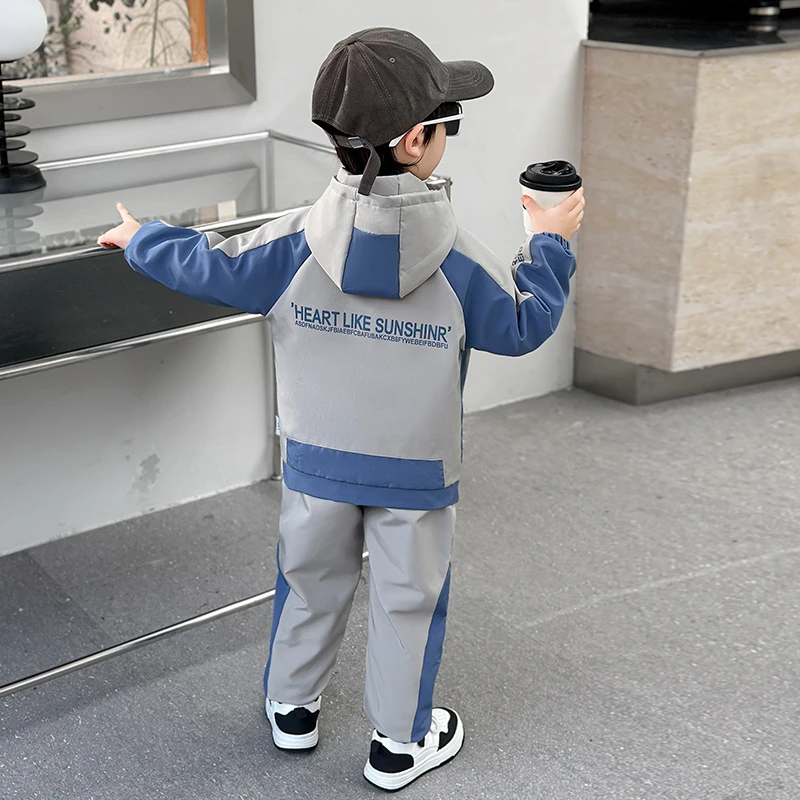 帅气加厚大童儿童节套装童装运动衣服秋冬秋季外套春秋款