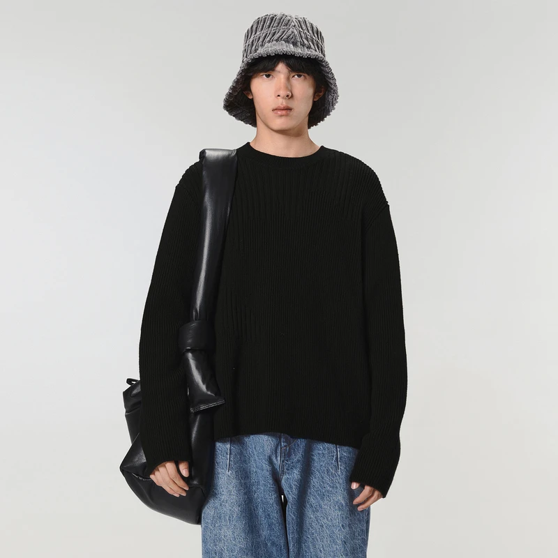 速写男装秋冬毛衫时尚休闲长袖复古简约文艺日系百搭9MA310180