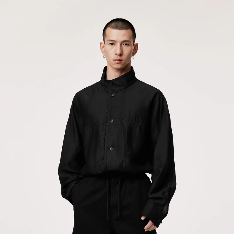 速写男装春新品夹克简约通勤哈灵顿立领时尚休闲通勤男9O4610680