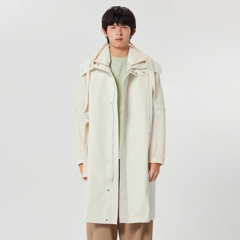 速写男装春夏新品风衣潮流立领宽松连帽设计感日系中性9N1913000