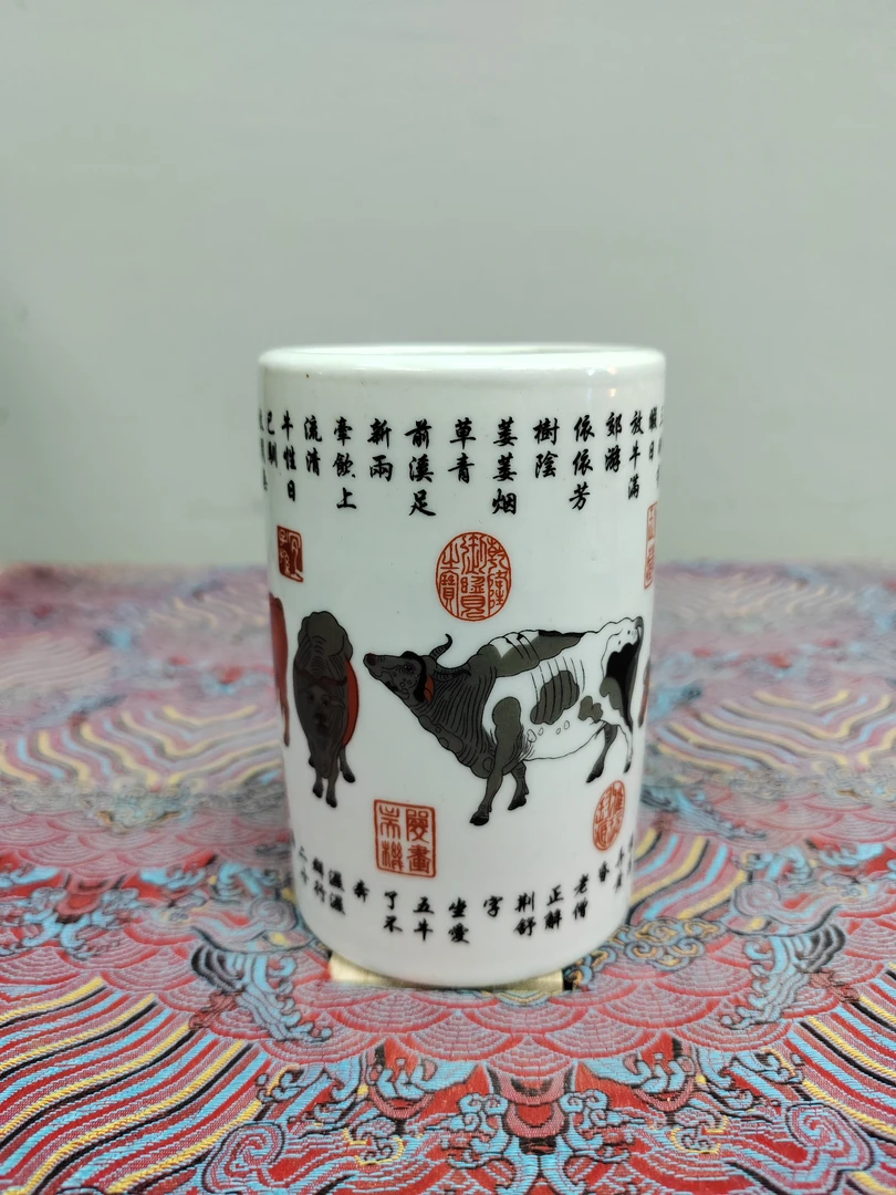 07景德镇陶瓷五牛图摆件，备用链接，所见即所得