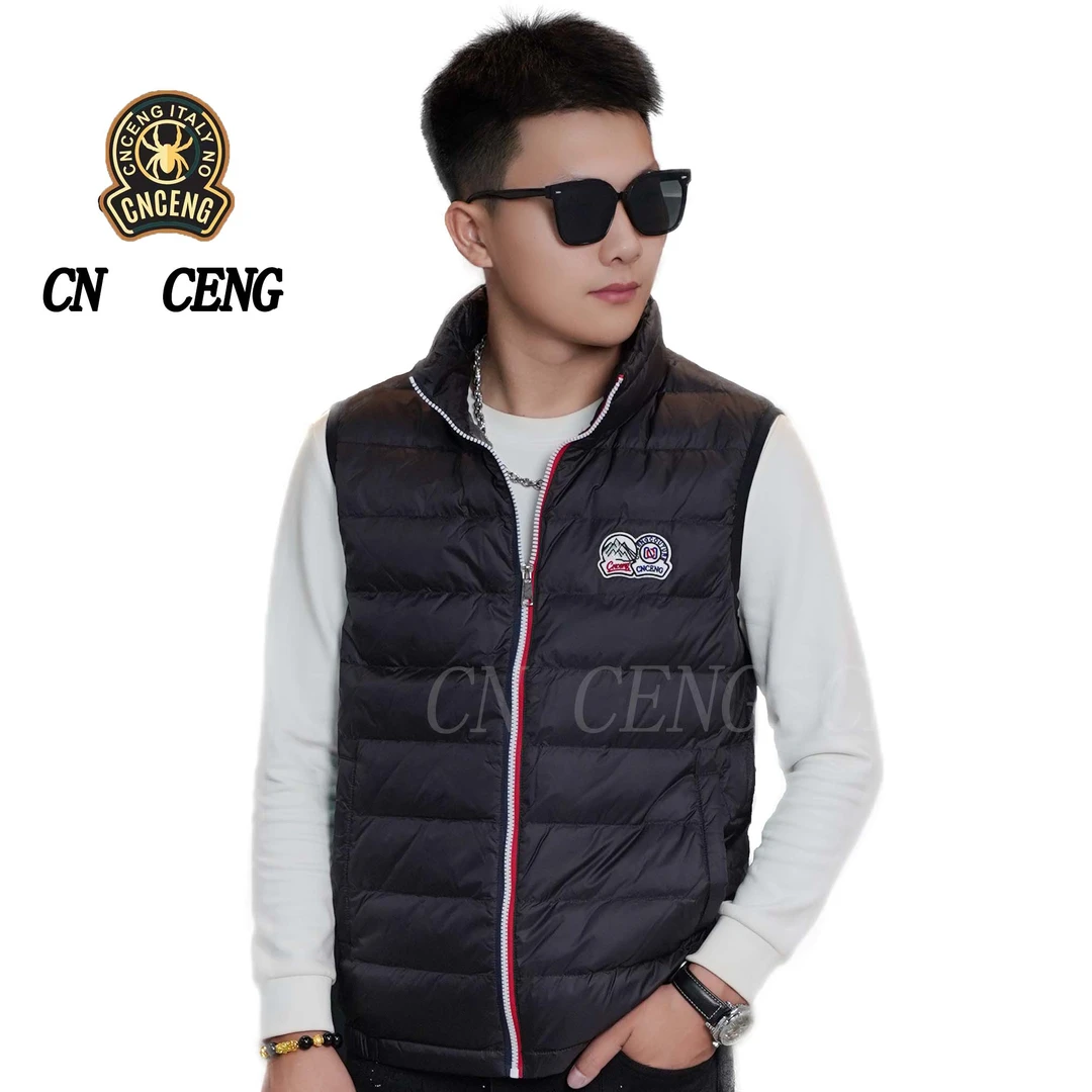 CNCENG经典百搭90白鸭绒轻薄马甲爆款保暖轻奢高端男士百搭外套
