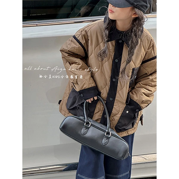 k25318韩国童装女童棉衣儿童冬季新款女大童洋气秋冬加厚棉服外套