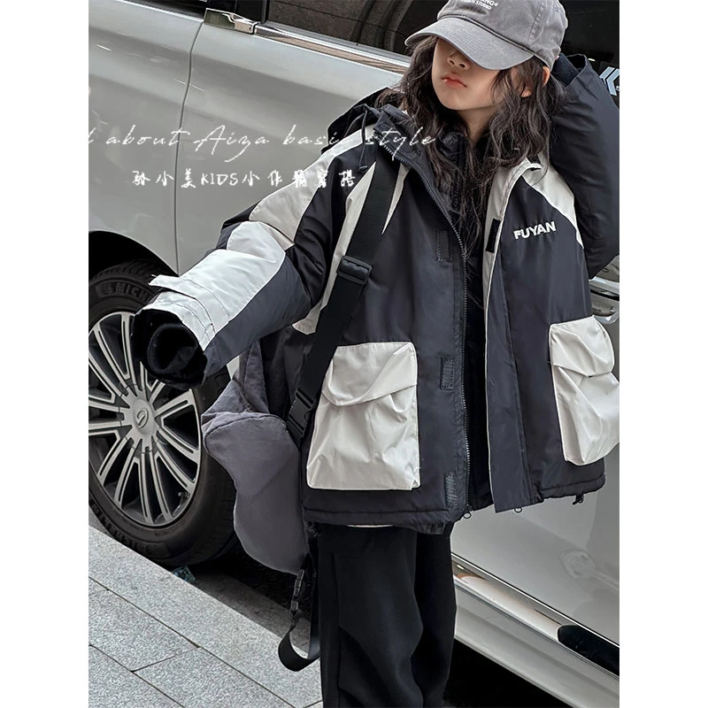 k24559女大童冬装三合一冲锋衣儿童加厚外套2025秋冬内胆户外韩版