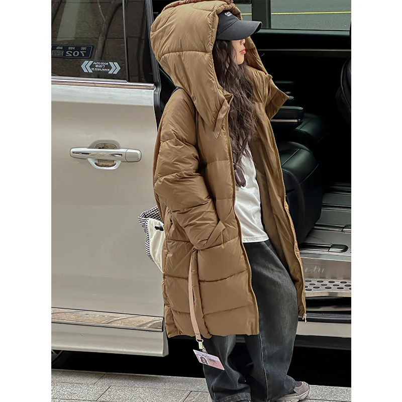 K27260孙小美女童过膝长款羽绒服冬装2025新款连帽外套衣服潮