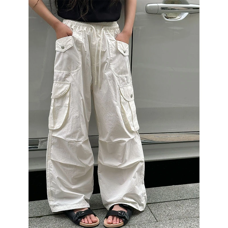 K26652童装女童夏季工装裤2025新款儿童裤子宽松直筒裤休闲长裤薄