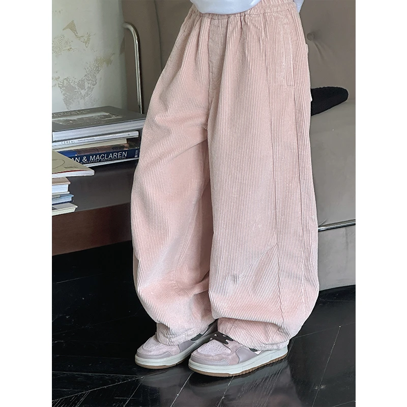 K27277孙小美女童灯芯绒休闲裤2025新款春秋装儿童裤子奶奶裤