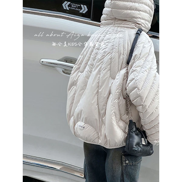 K25469韩国白鸭绒女大童轻薄羽绒服儿童冬装防寒2025秋冬连帽外套