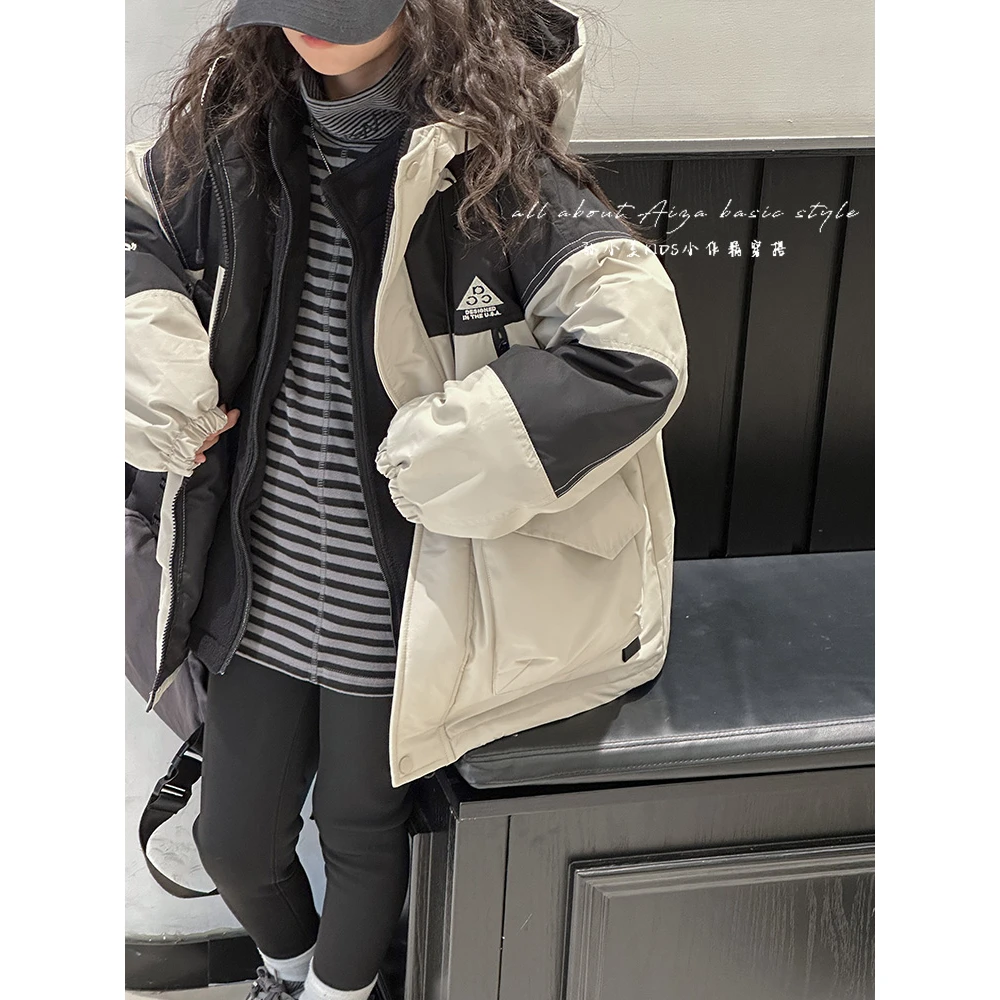 K25007三合一可拆卸女童冲锋衣儿童冬装加厚外套新款摇粒绒内胆