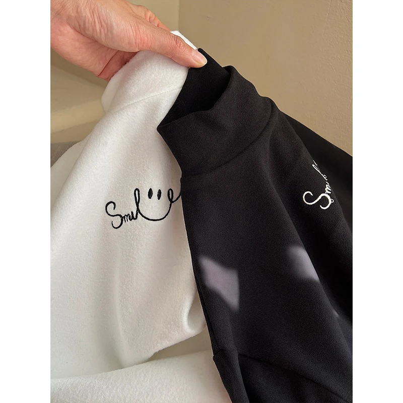 K25525女童磨毛打底衫儿童加厚长袖上衣2025新款秋冬大童保暖T恤