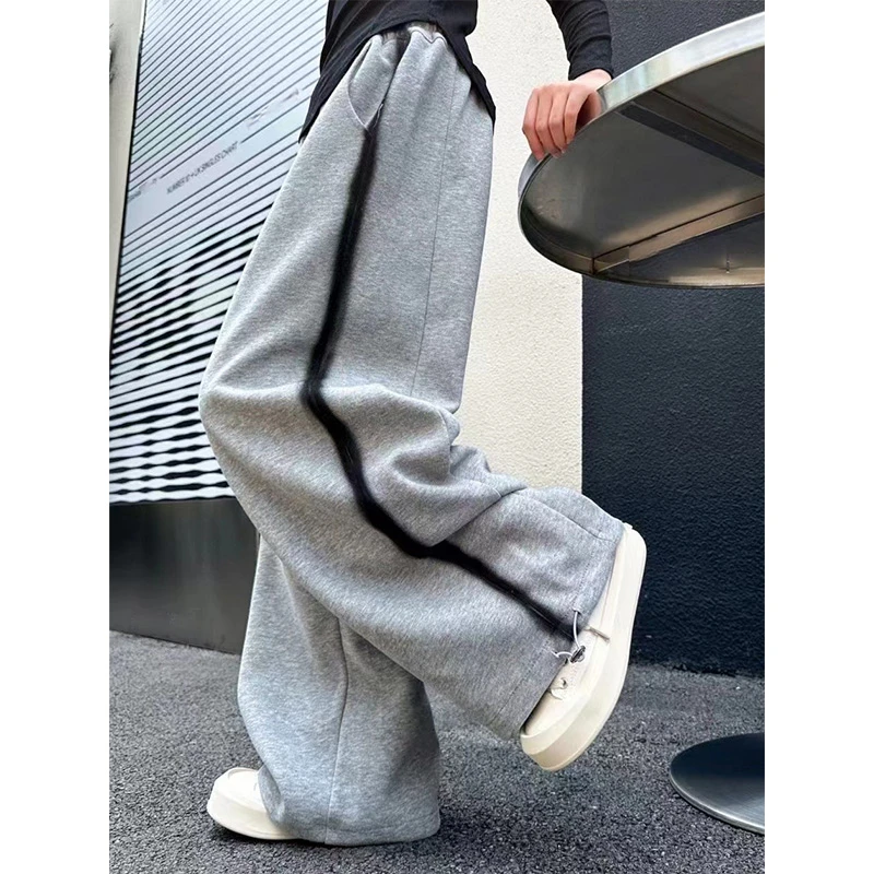 K27017孙小美女童加绒加厚针织裤2025秋冬装新款儿童直筒裤子