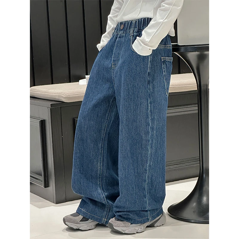 K27067孙小美女童秋冬装牛仔裤加绒加厚裤子2025新款休闲裤潮