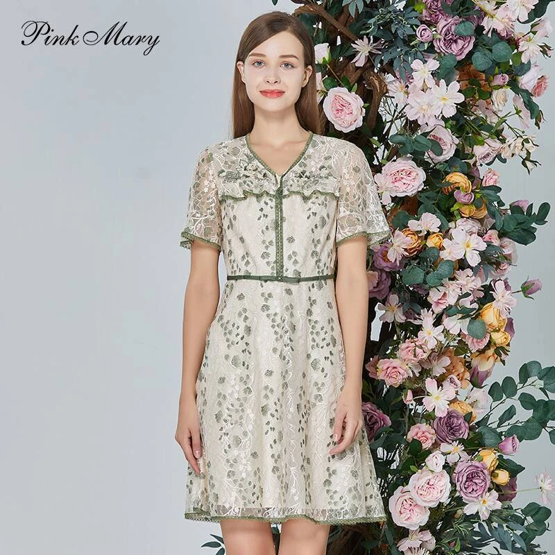 Pink Mary/粉红玛琍夏款连衣裙PMAKS5052