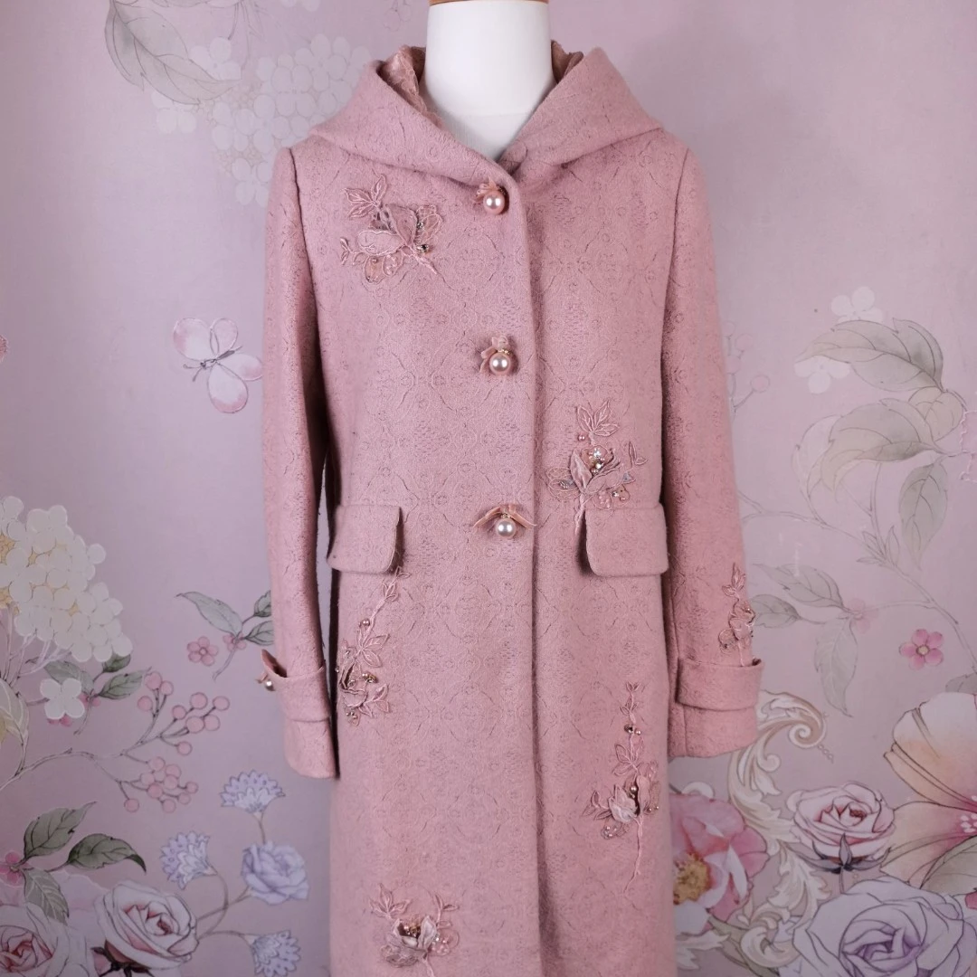 Pink Mary/粉红玛琍秋冬毛呢大衣PMAJW6133