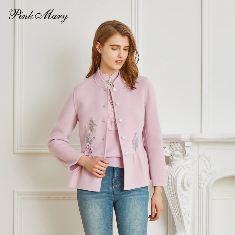 Pink Mary/粉红玛琍小香风气质短款外套PMAMW6007