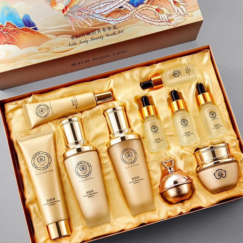 叶仙妍贵妇丹凝颜青春十件套补水保湿紧致修护提亮护肤品套装正品