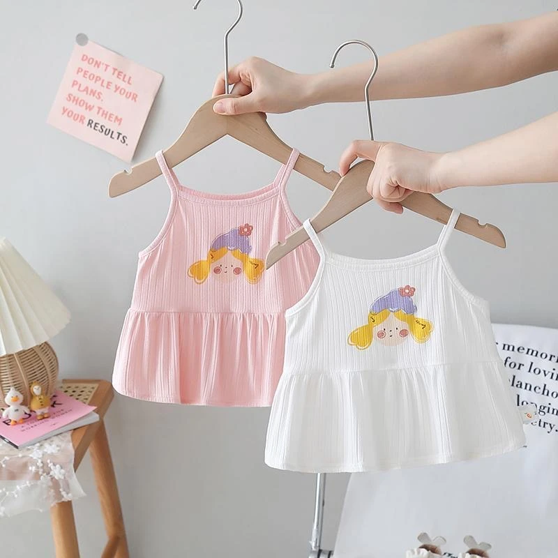童装婴儿吊带上衣夏装女童小背心儿童上衣女宝宝无袖打底衫