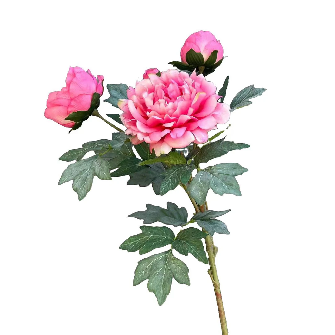 高端牡丹花精品外贸环保仿真花高级感逼真客厅摆件装饰花高级产品