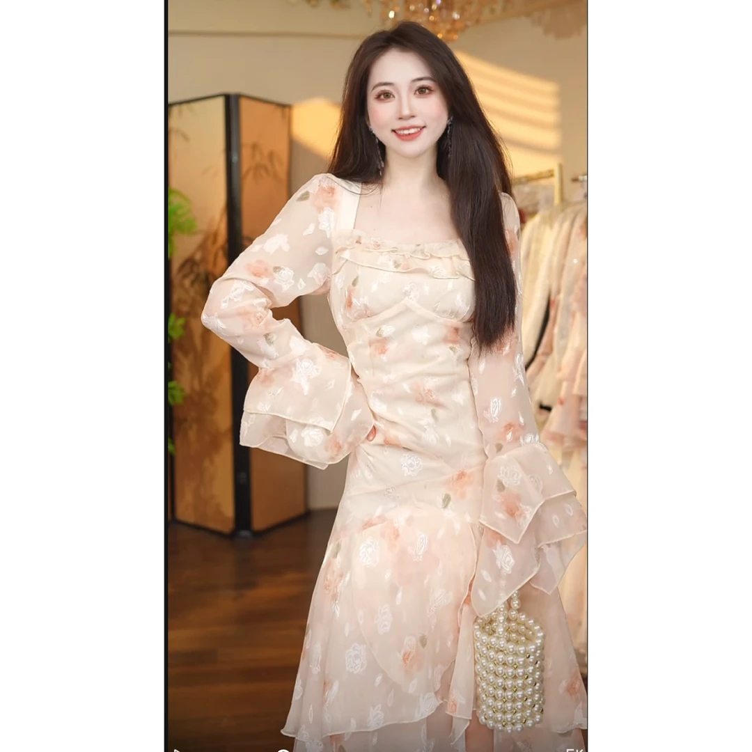 【瑞瑞定制】花想容XY0037连衣裙-444清仓