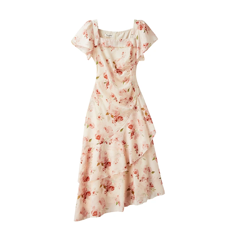 潇潇定制-039粉玫瑰XD120连衣裙清仓