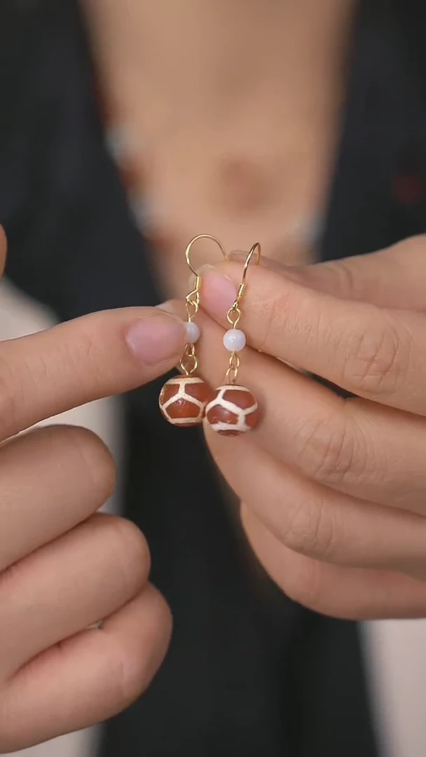 【闪购商品】玛瑙/玉髓耳钩未镶嵌·