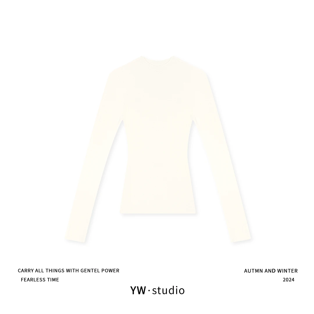 YUWEI/定制【半高领】德国扬子纱100%绵羊毛18针无缝针织打底 1701